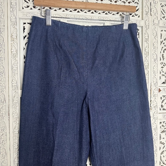 NWT Ann Taylor Dark Wash Floral Embroidered Straight Leg Jeans Sz 8 - Picture 3 of 8